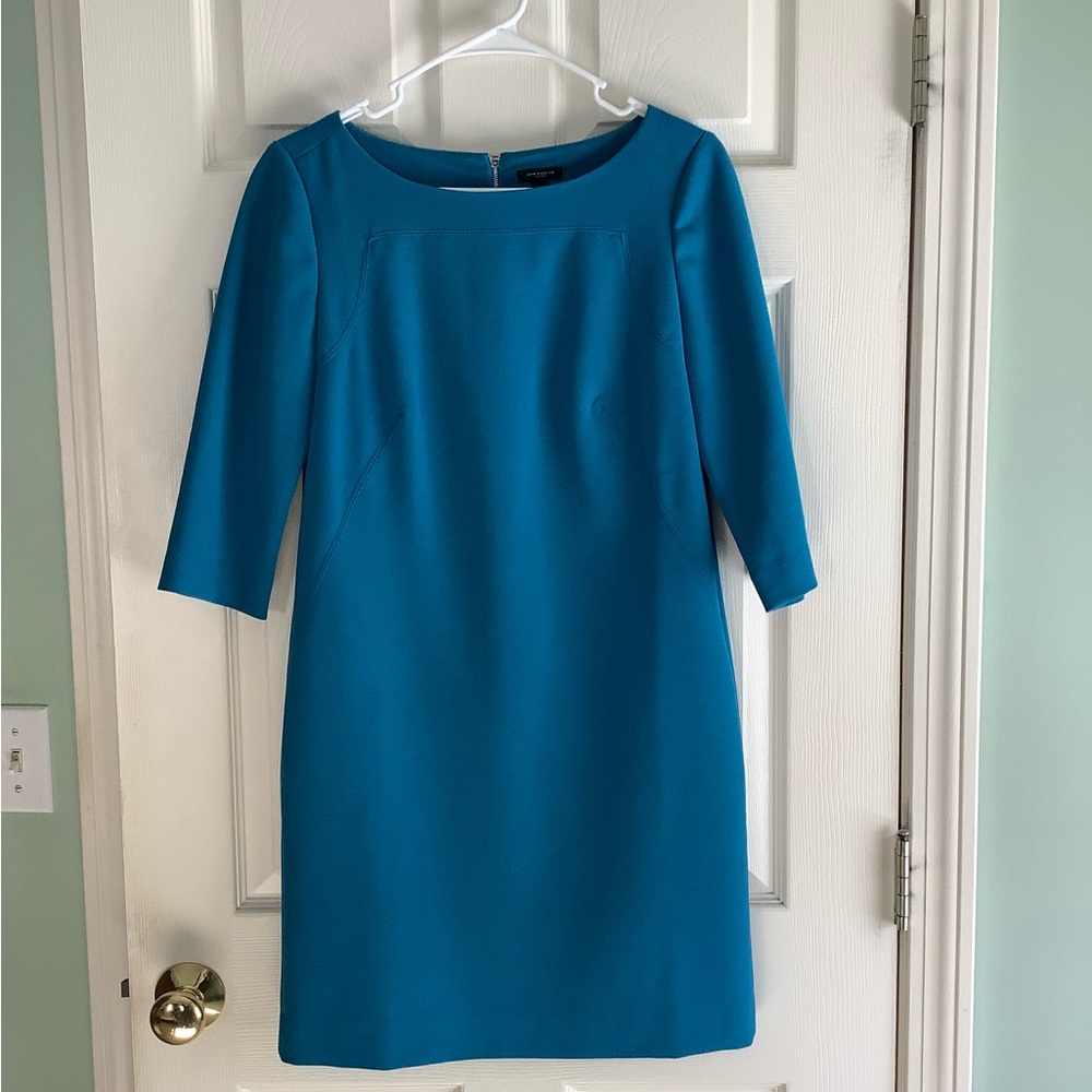 Ann Taylor Blue A-Line Dress